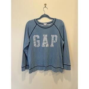GAP Blue Logo Sweatshirt Pullover Crewneck Long Sleeve XL
